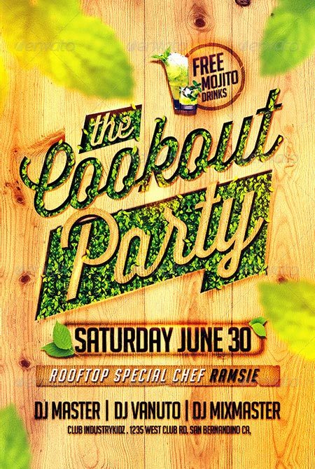 Cookout Party Flyer Template