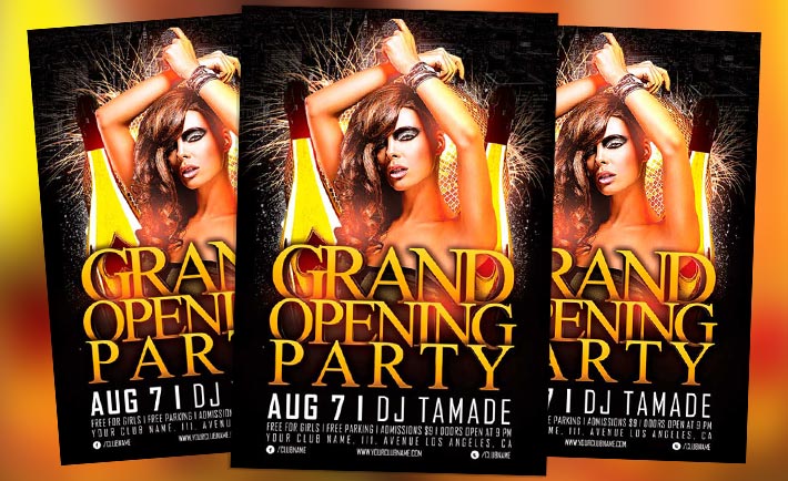 Free Flyer: Grand Opening Party Flyer Template Vol.2