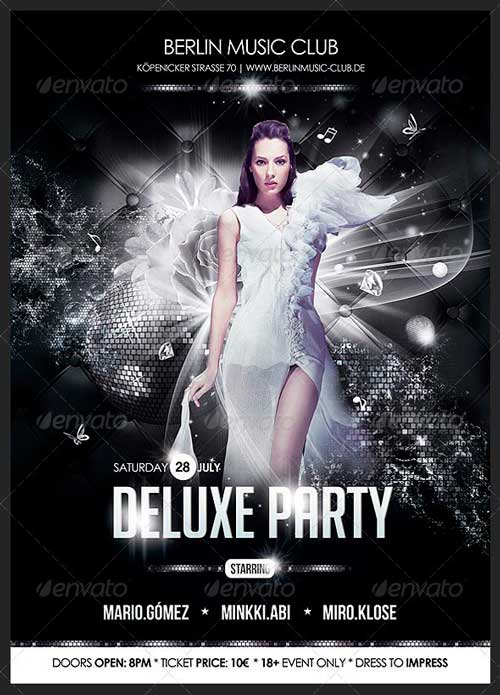 Deluxe Party Poster PSD Flyer
