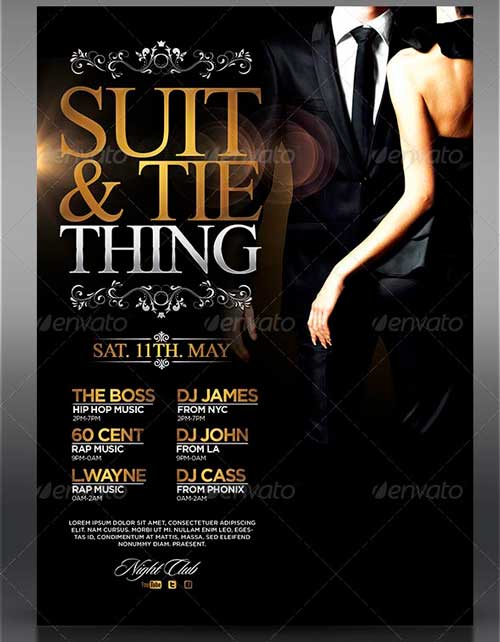 Suit and Tie Flyer Template