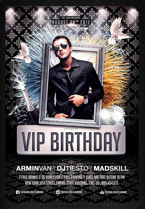 VIP Birthday Party flyer
