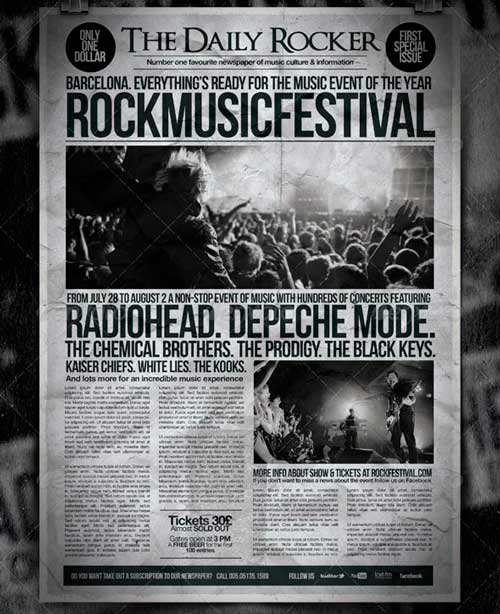 Grunge Newspaper Flyer/Poster