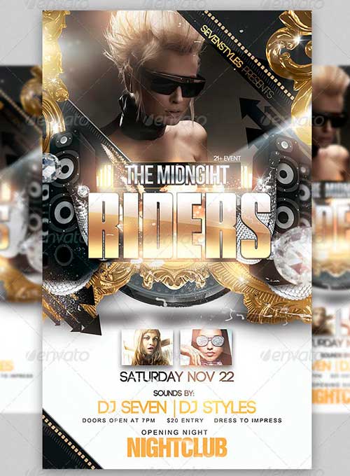 Riders Flyer Template