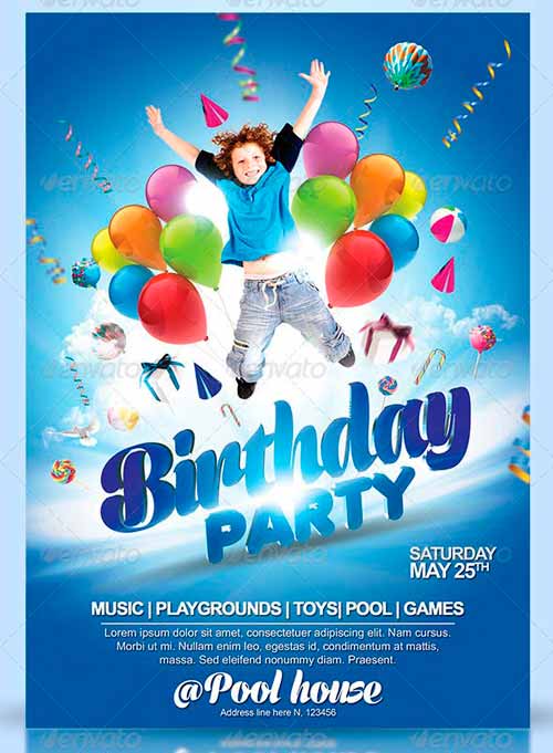 Kids Party Flyer Themes