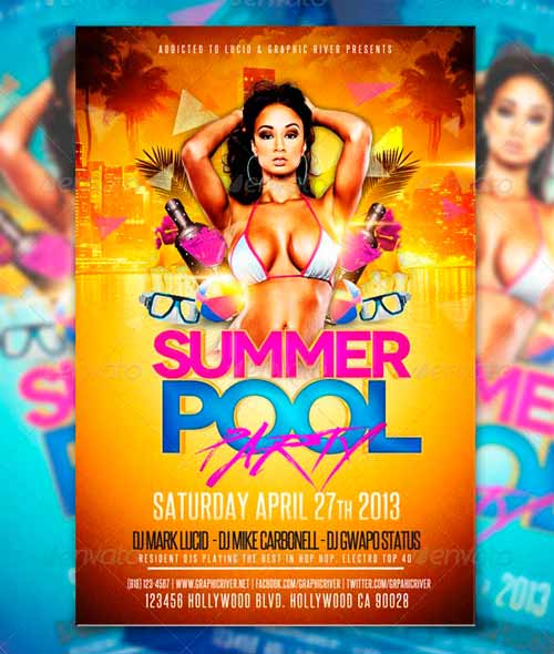 Summer Pool Party Flyer Vol. 2