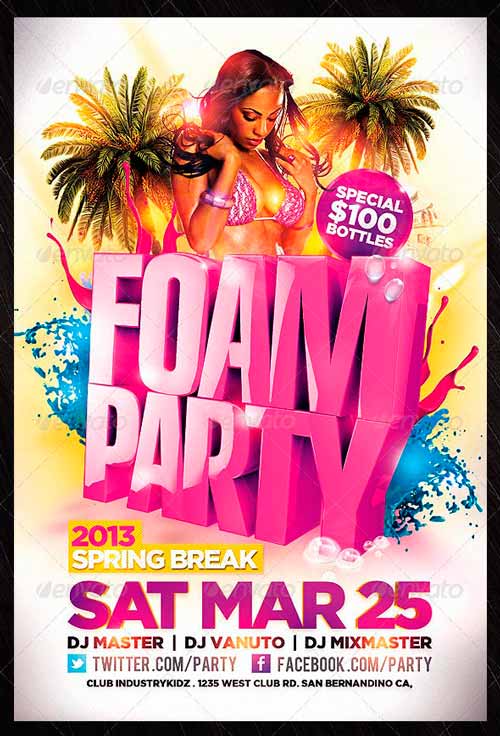 Foam Party Flyer