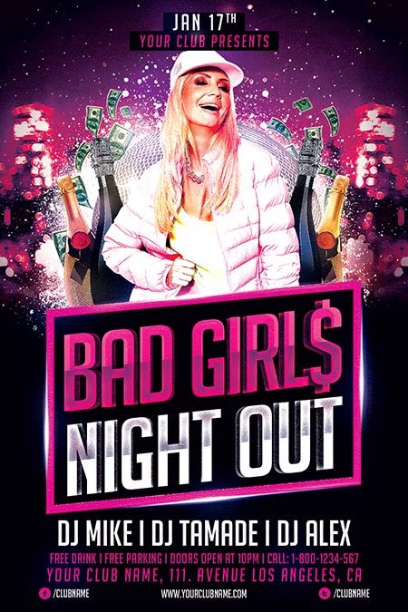 Bad Girls Night Out Flyer Template
