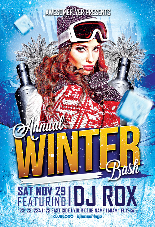 Annual Winter Bash Flyer Template