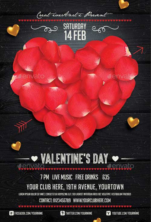 Valentine's Day Flyer Template