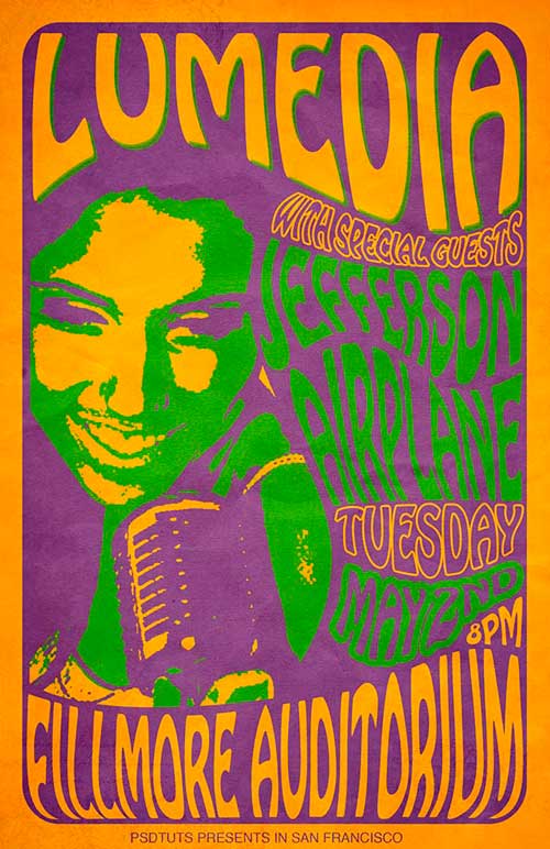 Create a 60’s Psychedelic Style Concert Poster