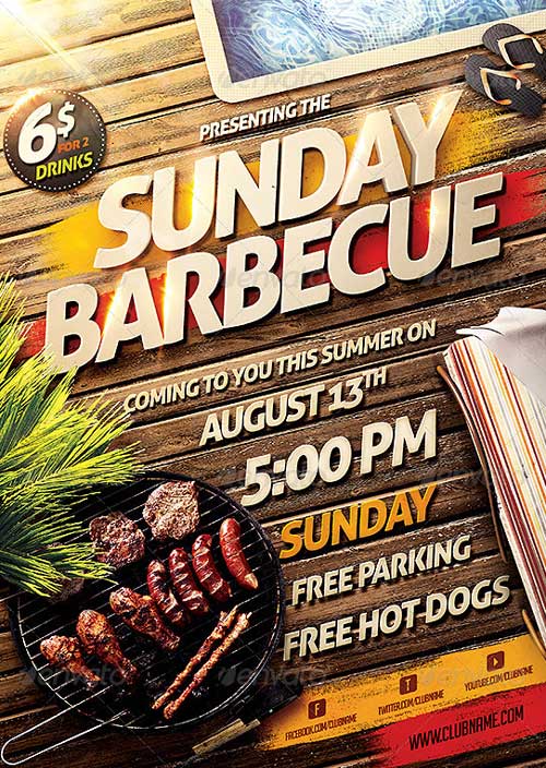 Barbecue BBQ Party Flyer Template