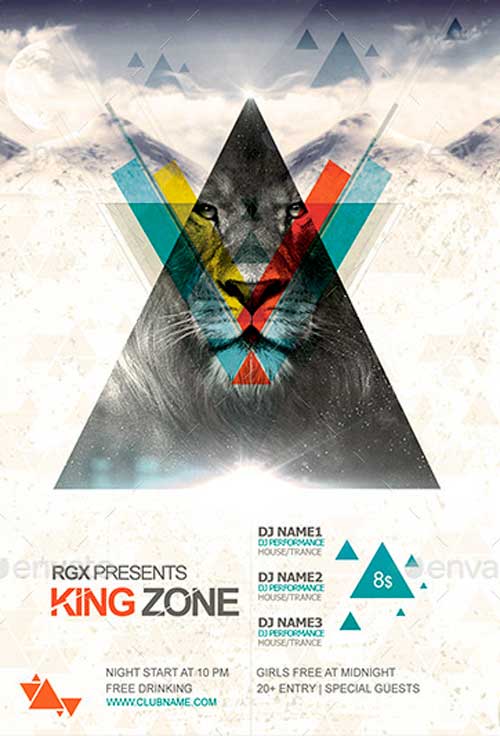 King Zone Flyer Template