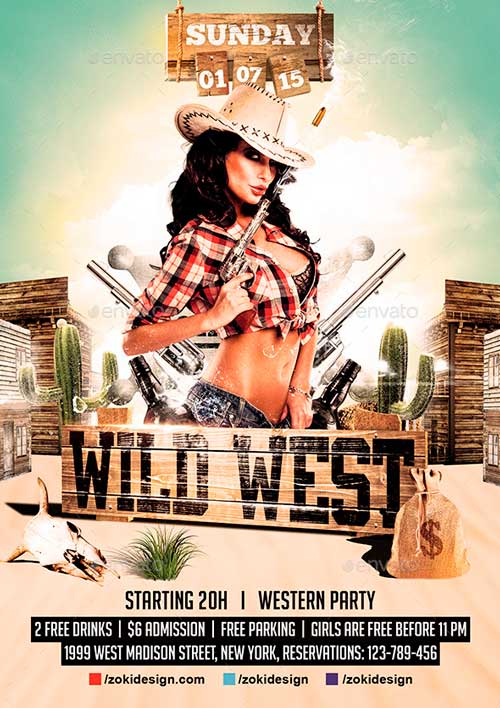 Wild West Party Flyer