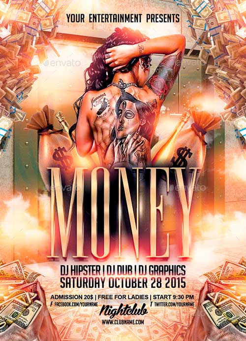 Cash Money Party | Flyer PSD Template