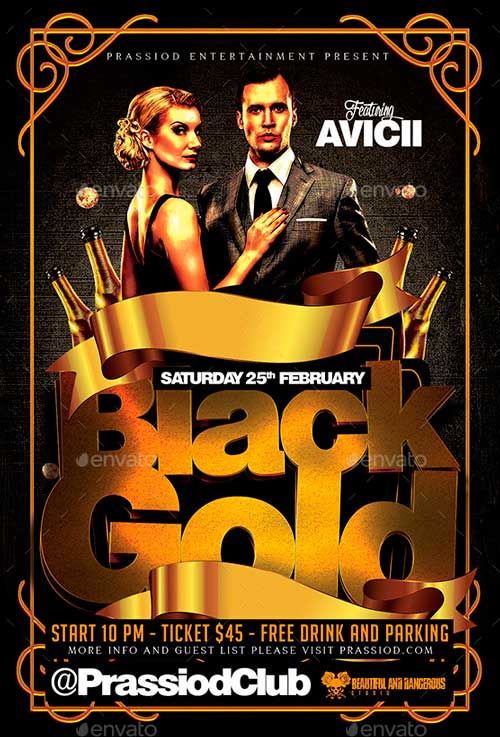 Black Gold Flyer Template