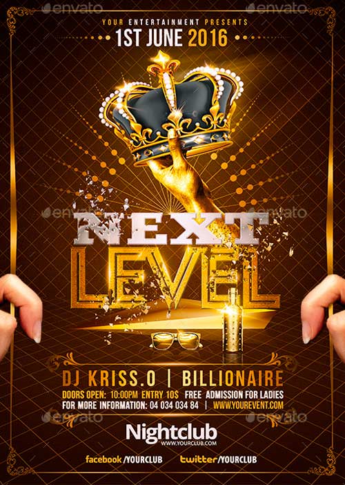 Gold Party | Next Level Template