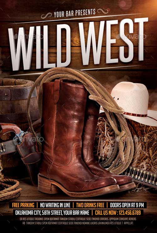 Wild West Flyer Template
