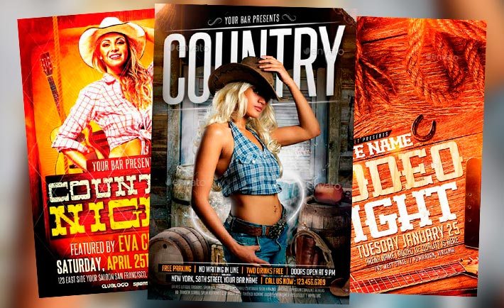 Best 20 Country and Western Style Flyer Templates