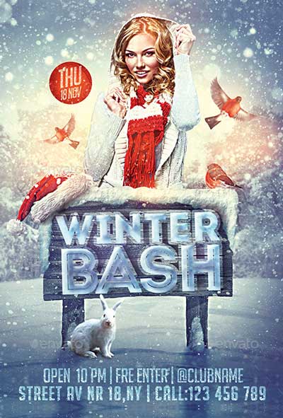 Winter Bash Party Flyer
