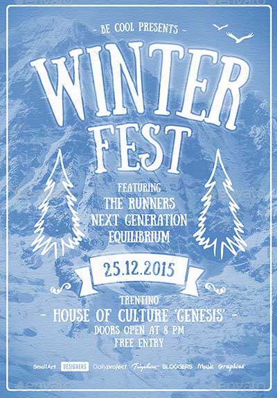Winter Festival Flyer Poster