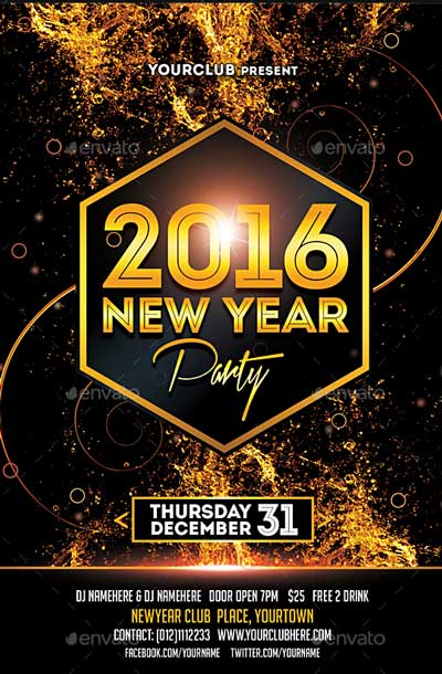 New Year Party/Bash/Celebration Flyer Flyer