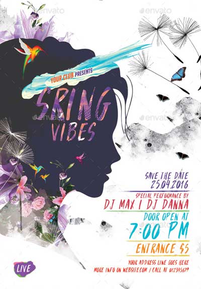 Spring Vibes Flyer Template
