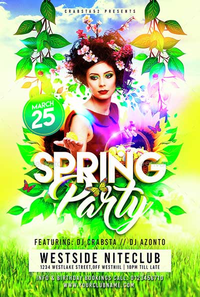 Spring Party Flyer Template