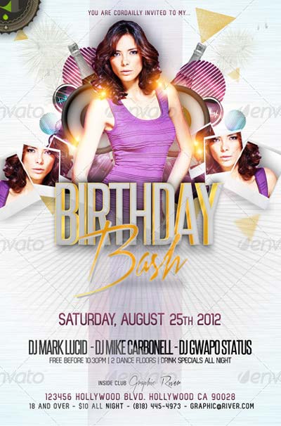B-Day Bash Party - Flyer Template