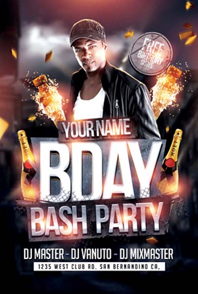 Bday Bash Flyer Template 2