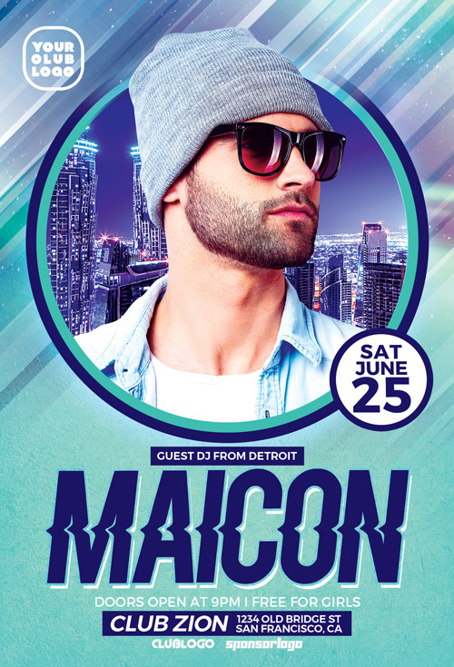 DJ Maicon Party Flyer Template