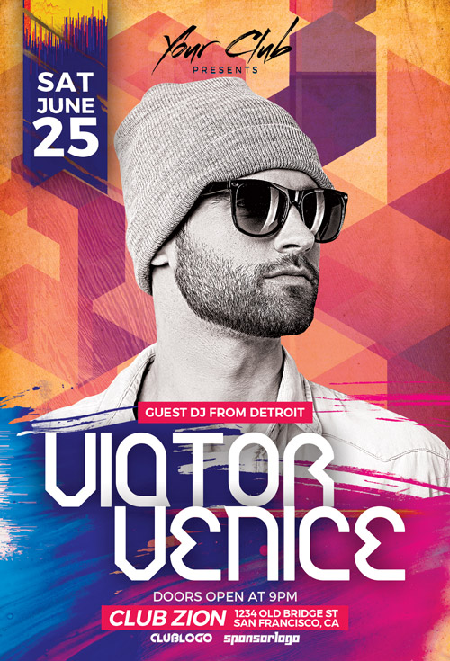 DJ Victor Party Flyer Template