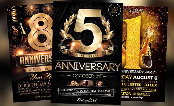 Top 25 Anniversary Flyer Templates Collection