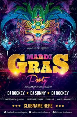 Top 100 Best Mardi Gras Flyer Templates 2017 - Download PSD Flyer