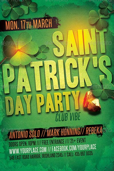 Saint Patrick's Party Flyer Template