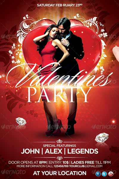 Valentines Day / Single Ladies Flyer Template