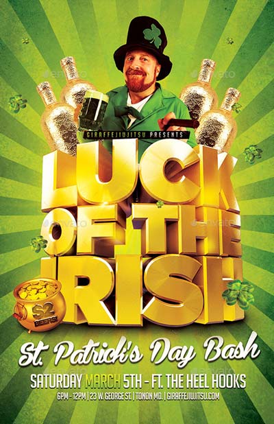 Luck of the Irish St. Patrick's Day Flyer Template