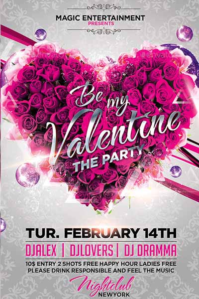 Be My Valentine Flyer Template