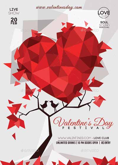 Valentines Day Lovers Flyer Template