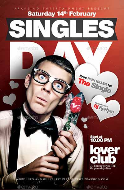 Singles Day Flyer Template