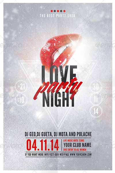 Love Party Night Flyer Template