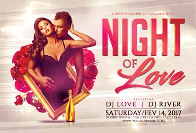 Night Of Love Flyer Template