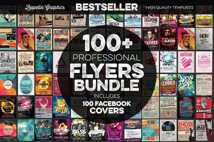 100+ Flyers Bundle + Covers