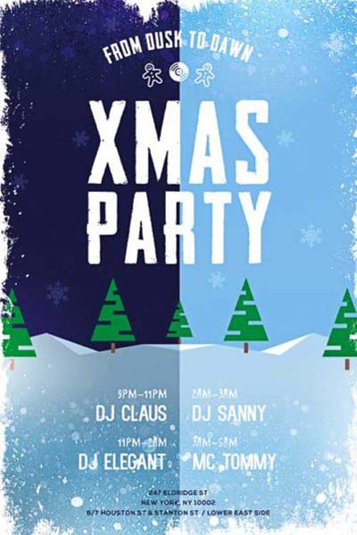 Xmas Party Free PSD Flyer Template