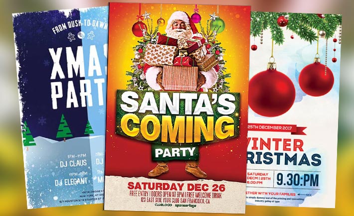 Best 35 Free Flyer Templates for Christmas Party Events