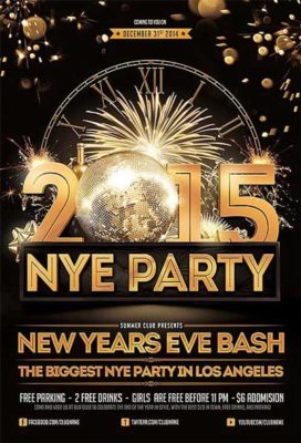 Best 30 Free Flyer Templates for New Year Party Events for free download