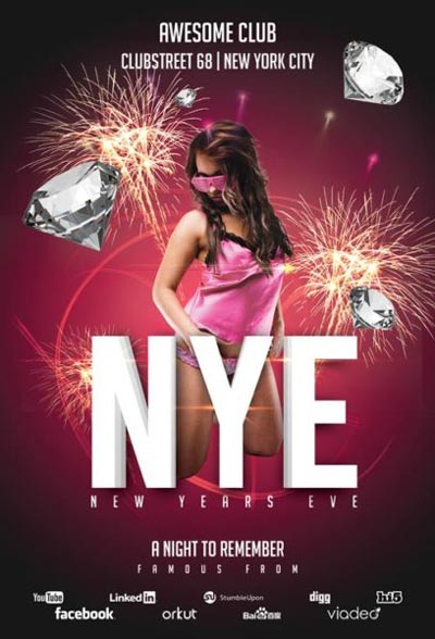 New Years Eve Club Free Flyer Template