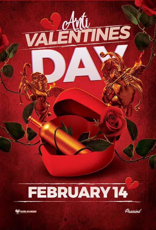 Free Anti Valentines Day Flyer Template