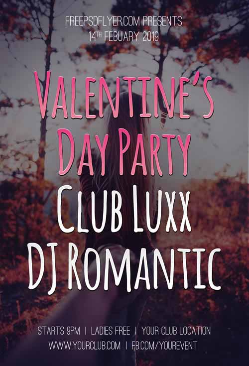 Free Valentines Day Club Event Flyer Template