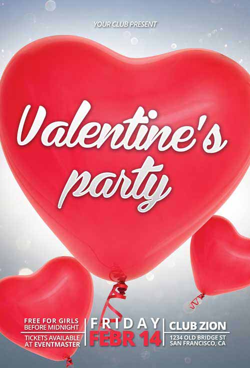 Free Valentines Day Party Flyer Template