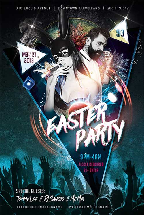 Free Easter Party Flyer Template